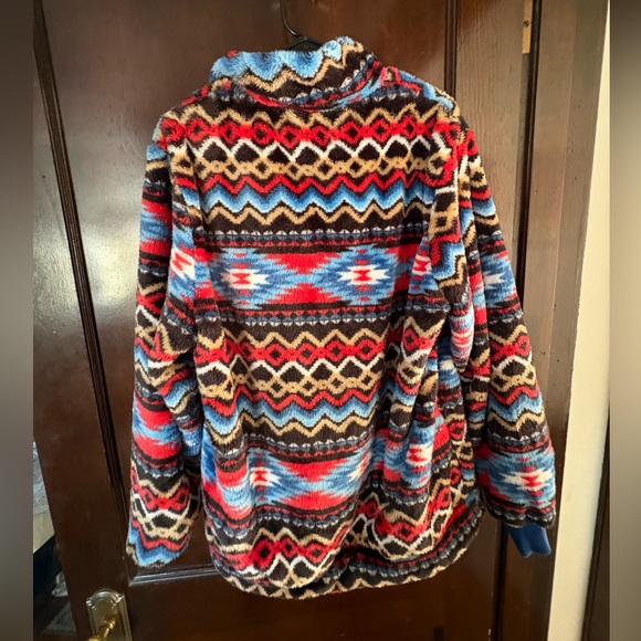 Colorful Geometric Patterned Pullover - Picture 2 of 2